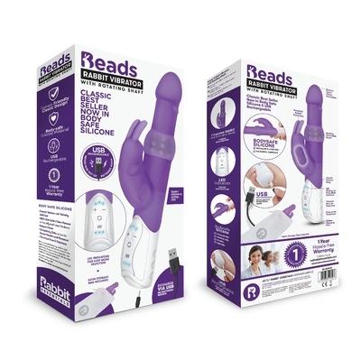 Rabbit Essentials Rechargeable Pleasure Beads Rabbit Purple - Just for you desires