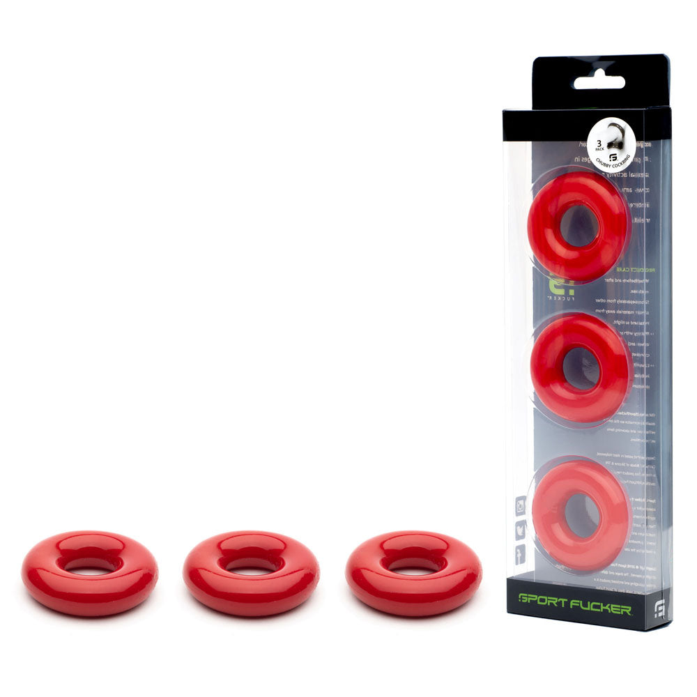 Sport Fucker Rubber Cockring - Red Cock Ring - Just for you desires