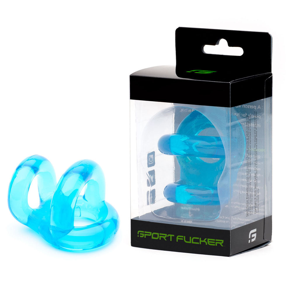 Sport Fucker Fucker Ring - Ice Blue Cock & Ball Ring - Just for you desires