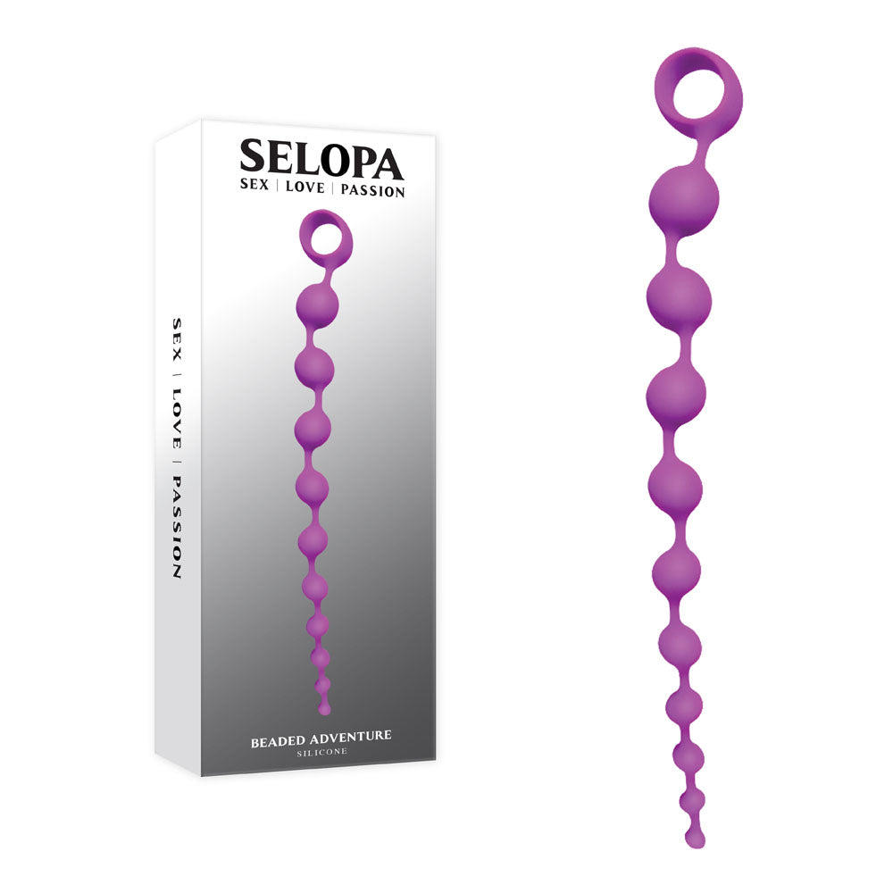 Selopa BEADED ADVENTURE - Purple 35.5 cm Anal Beads - Just for you desires