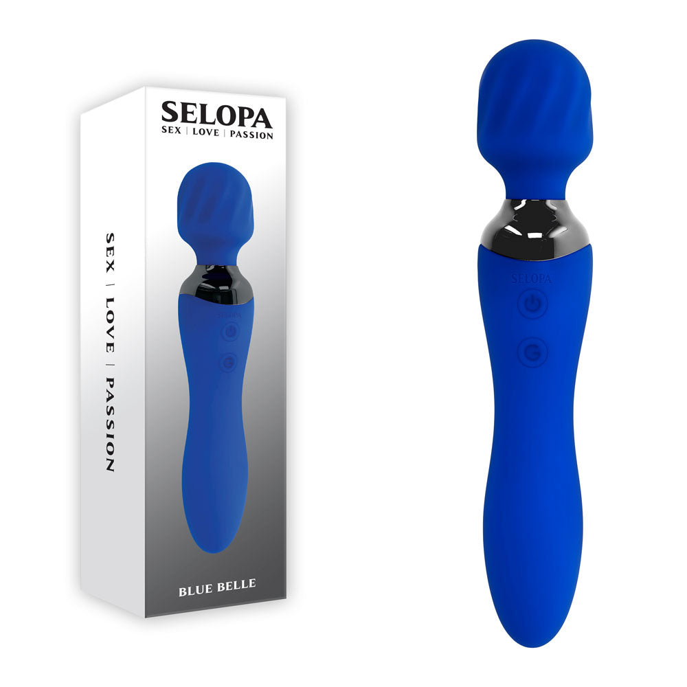 Selopa BLUE BELLE - Blue USB Rechargeable 20 cm Massage Wand - Just for you desires