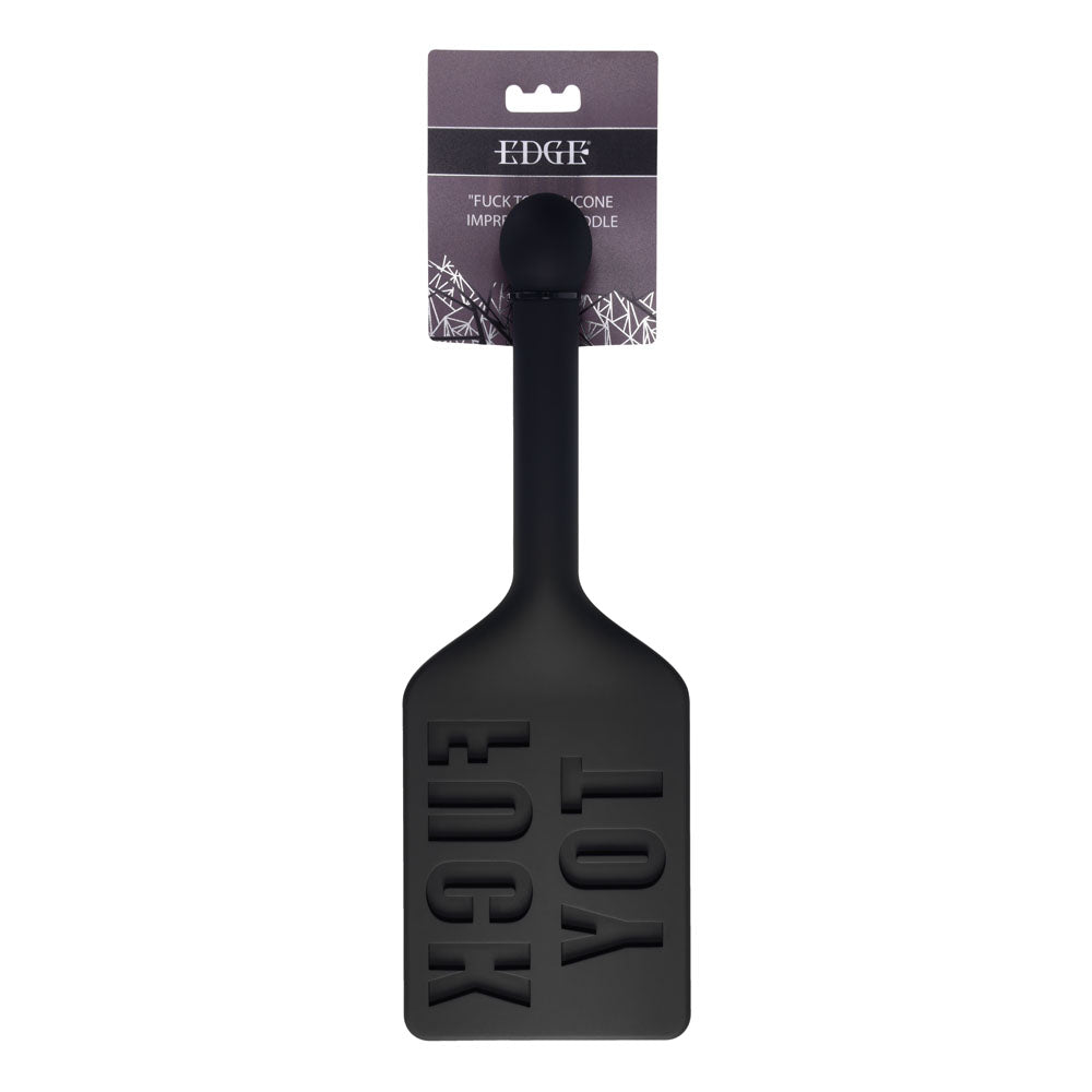 EDGE FUCK TOY Silicone Paddle - Black Silicone Spanking Paddle - Just for you desires