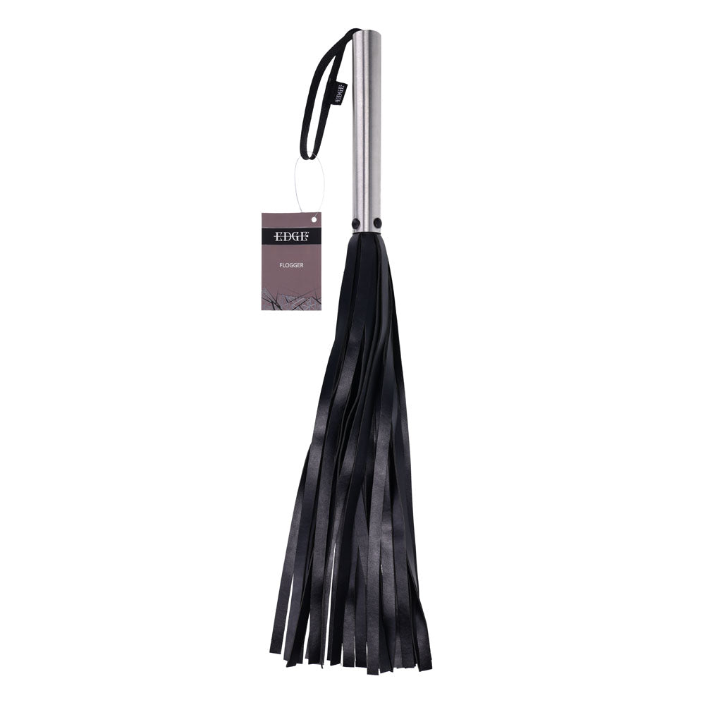 EDGE Flogger - Black Flogger Whip with Metal Handle - Just for you desires