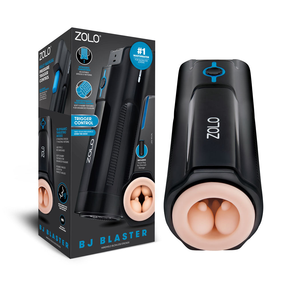 Zolo BJ Blaster - USB Rechargeable Vibrating & Thrusting Masturbator - Just for you desires