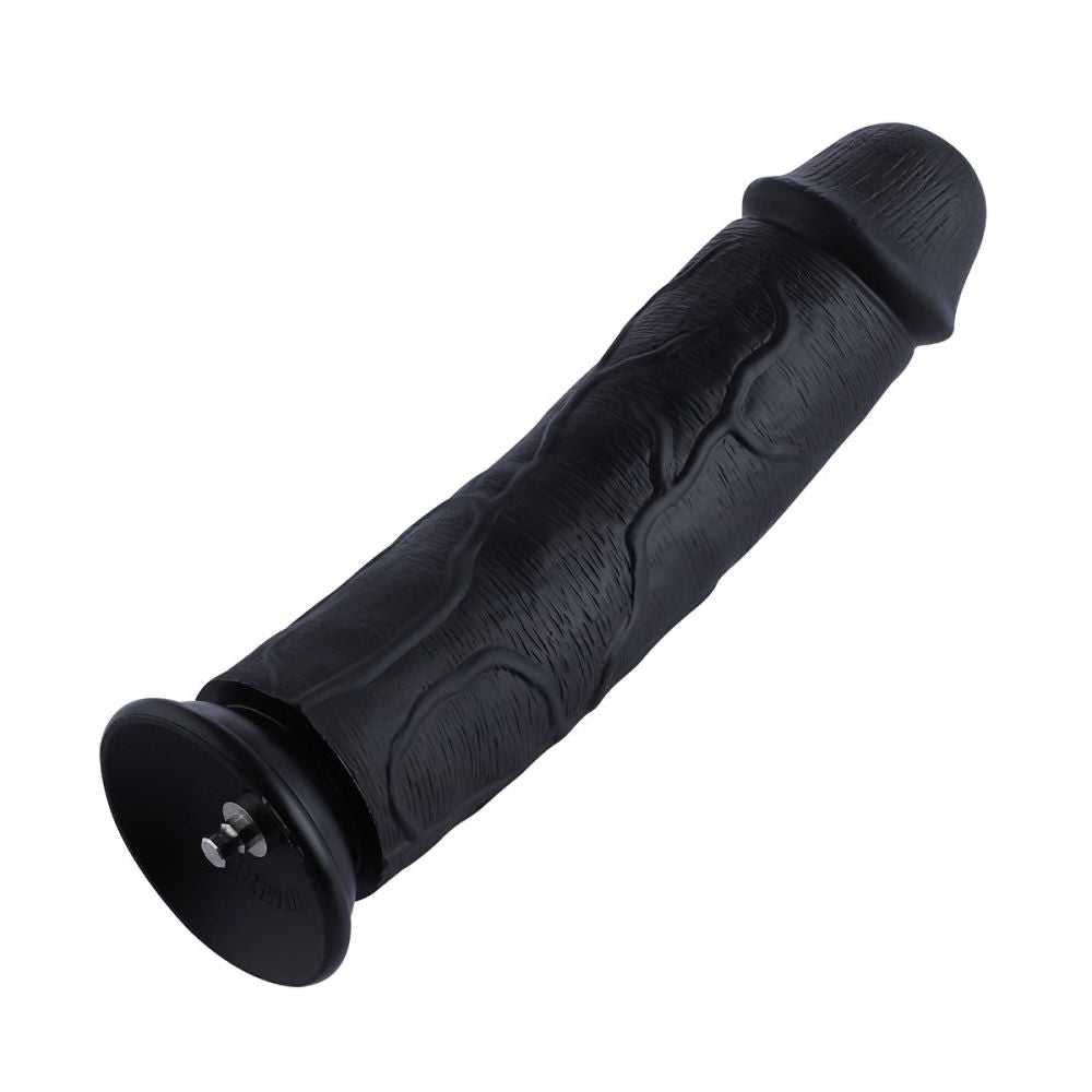 HiSmith - 11" Silicone Black Curved Dildo (KlicLok) - Just for you desires