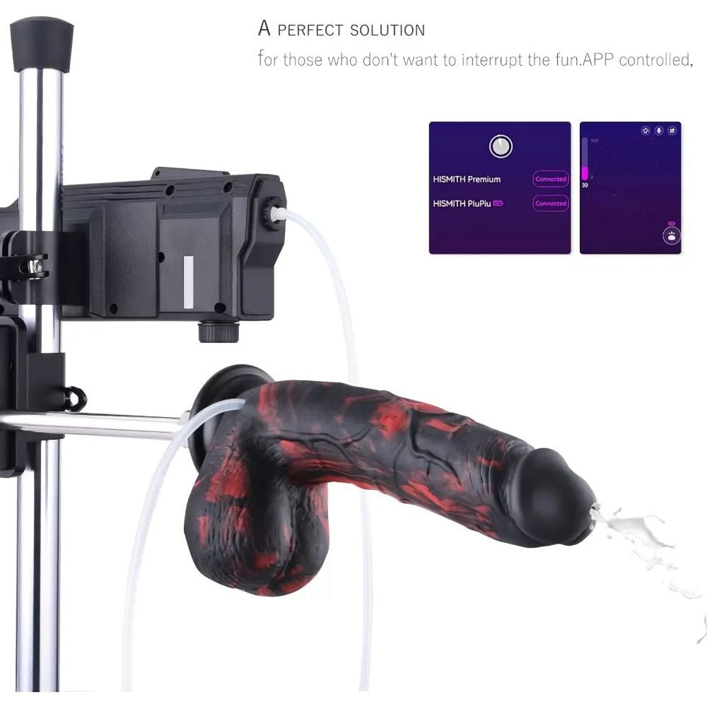 HiSmith - Pneumatic Auto Lube Launcher with 8.3" Silicone Squirting Dildo (KlicLoc)