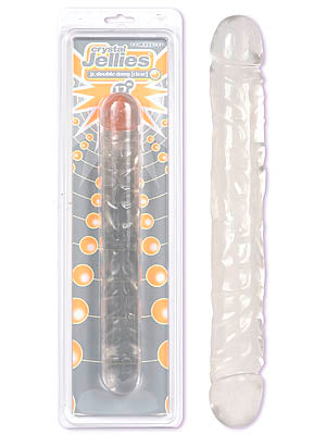 Crystal Jellies Jr Double Dong 12'' Clear - Just for you desires