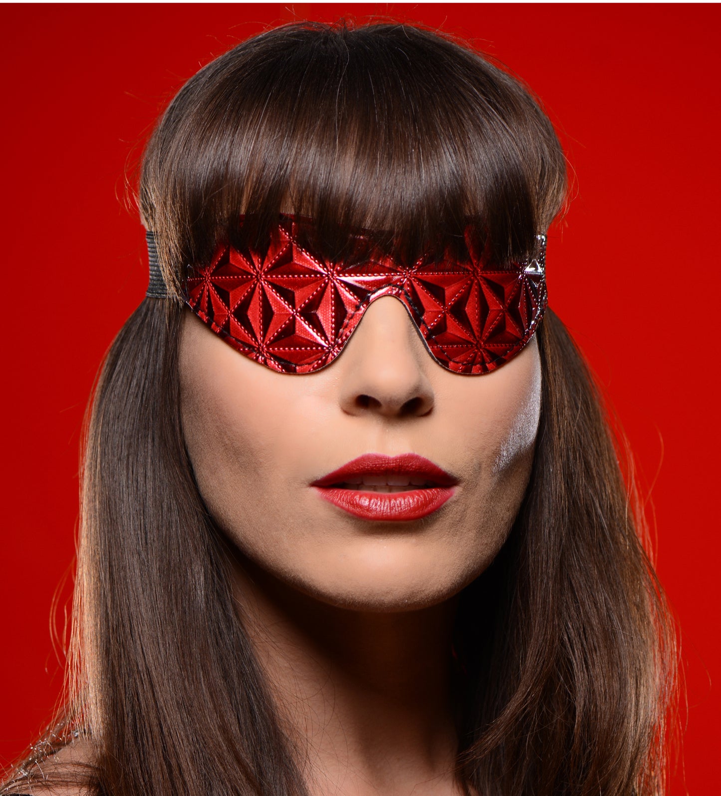 118620 - Crimson Tied Full Out Embossed Blindfold - Just for you desires