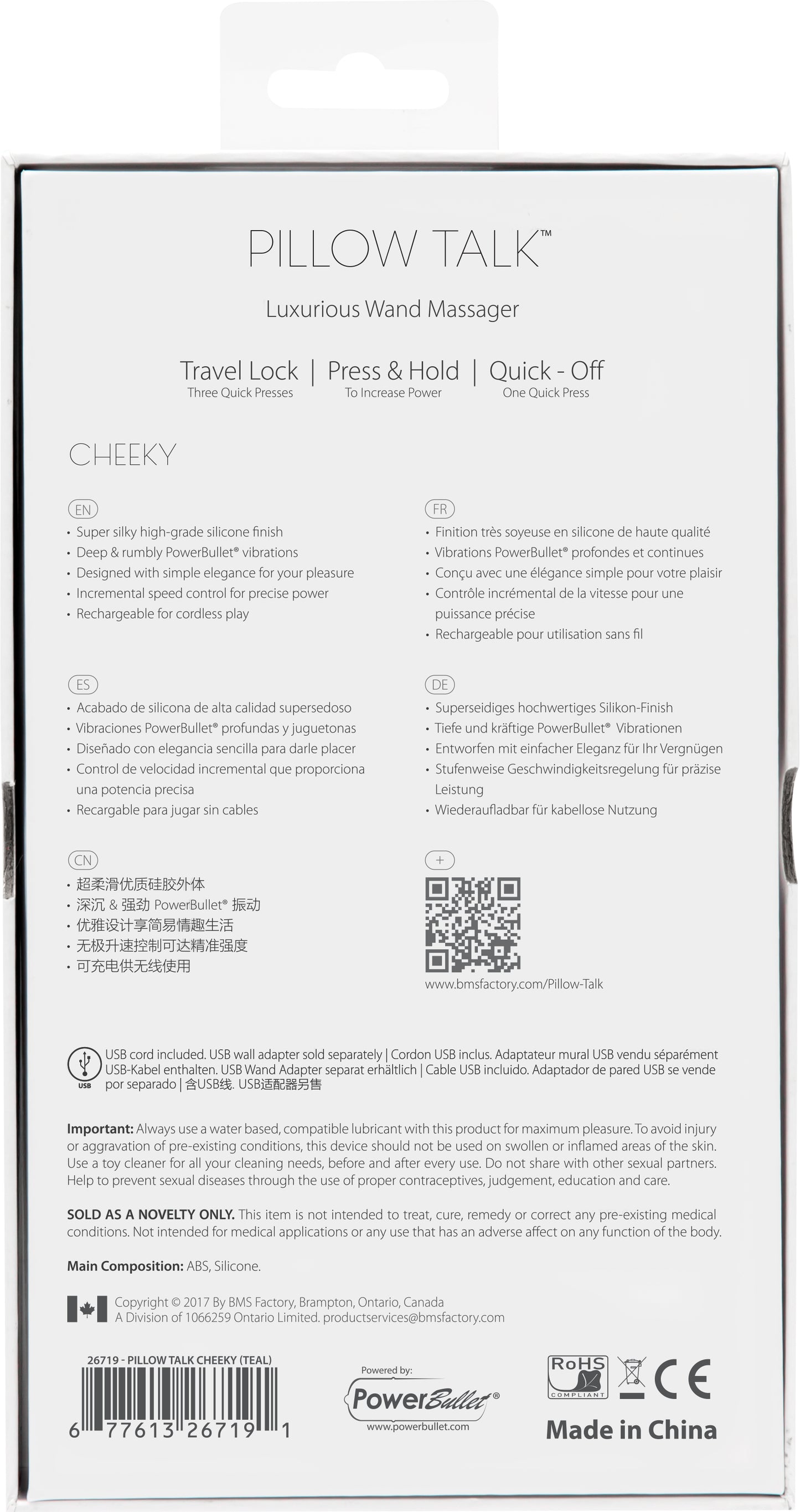 Pillow Talk Cheeky Wand Vibe With Swarovski Crystal Teal - Just for you desires