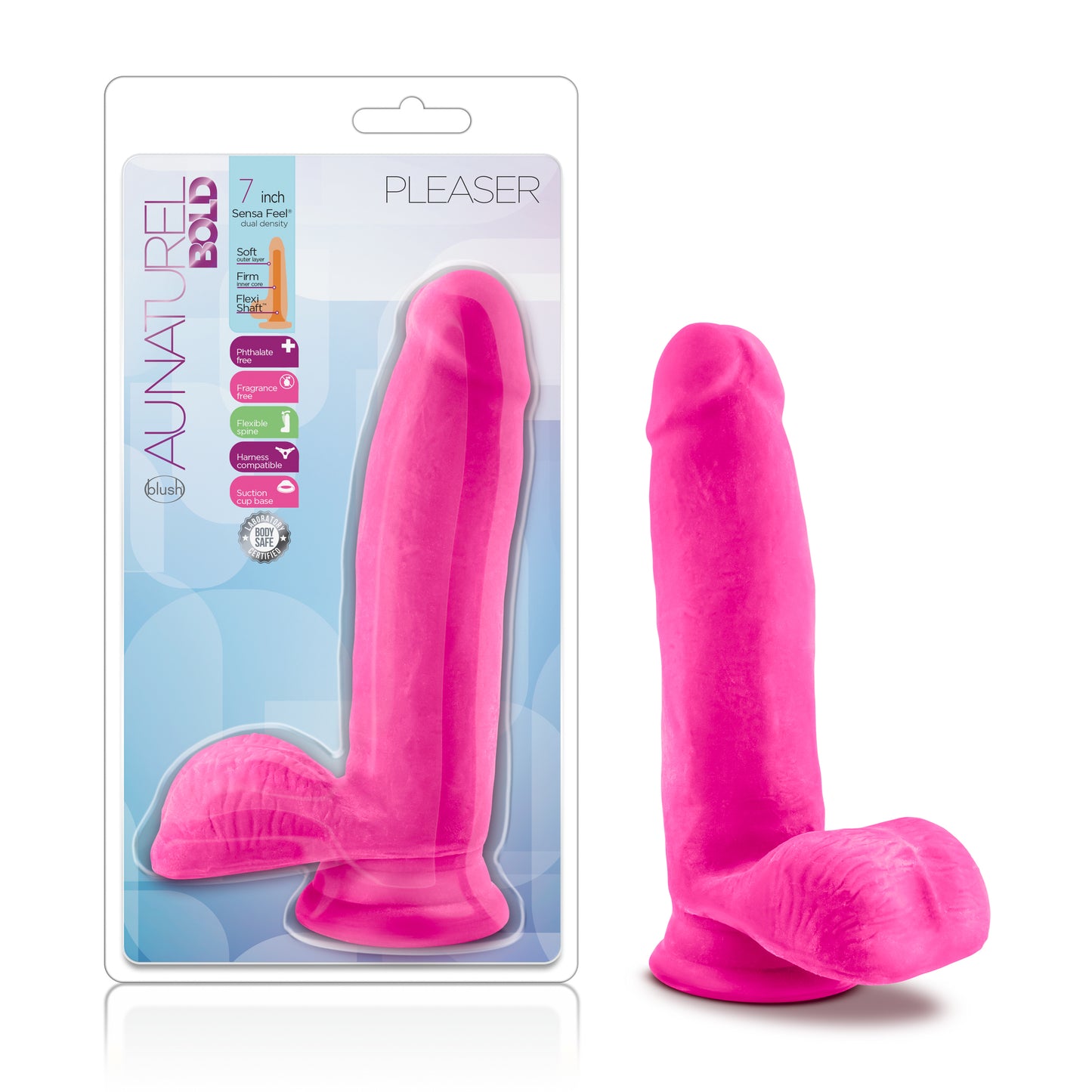 Au Naturel Bold Pleaser 7in Dildo Pink - Just for you desires