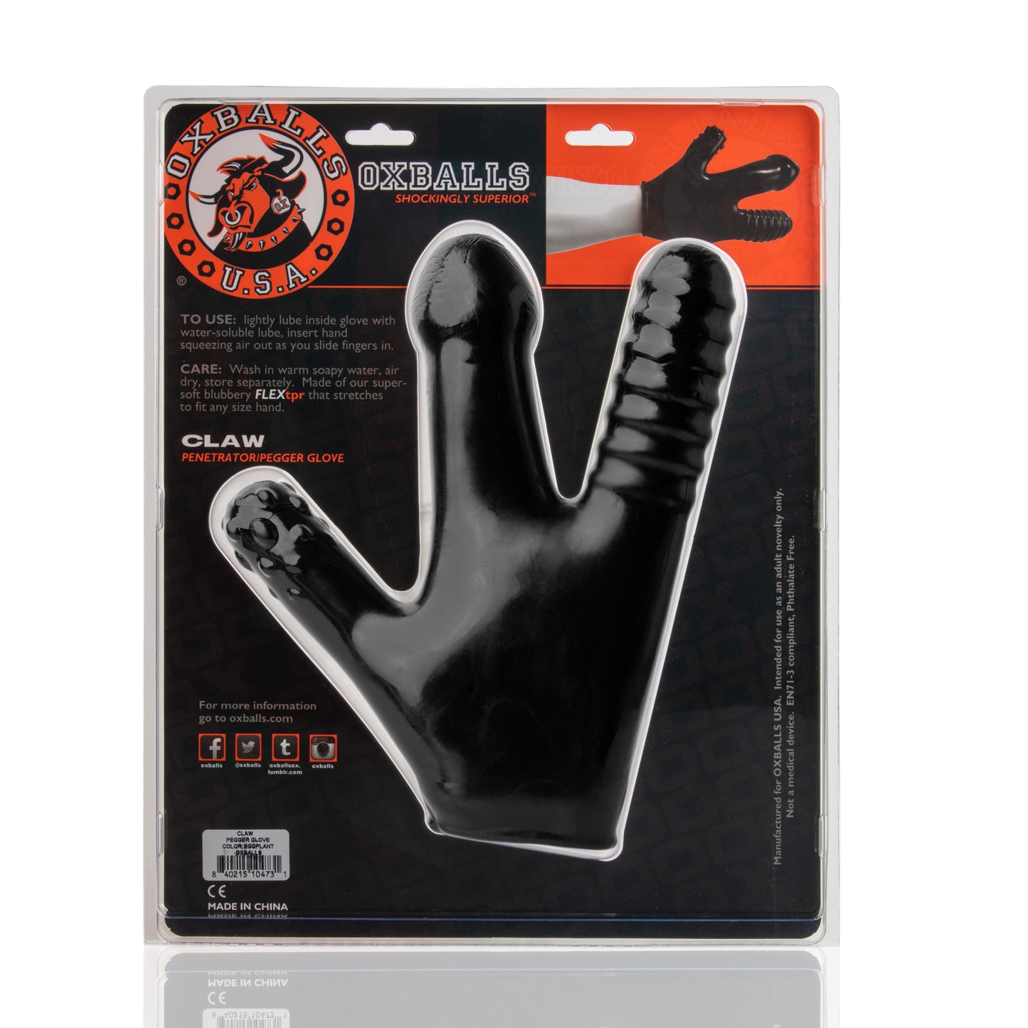 Claw Glove Black - Just for you desires