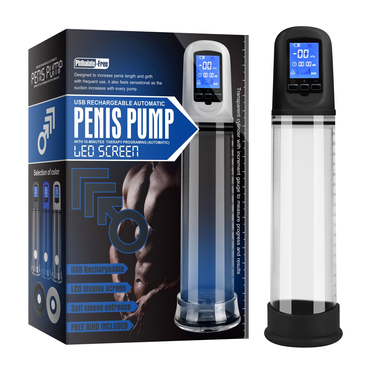 Luxury USB LCD Auto-Pump Clear - Just for you desires