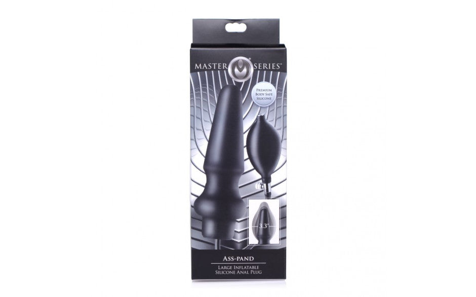 Ass Pand Large Inflatable Silicone Plug Black - Just for you desires