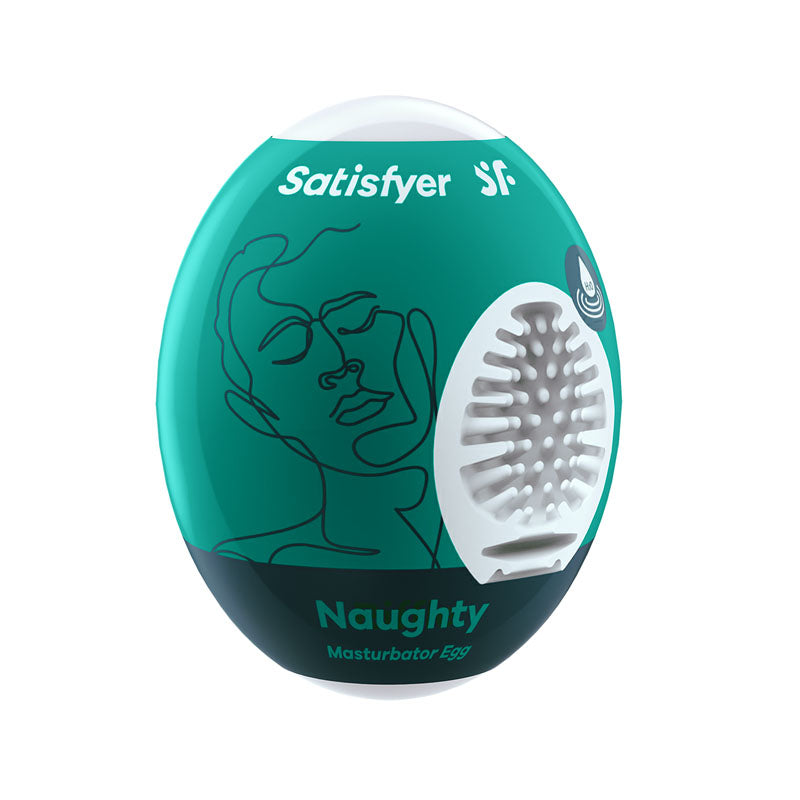 Satisfyer Masturbator Egg - Naughty - White Stroker Sleeve - Just for you desires