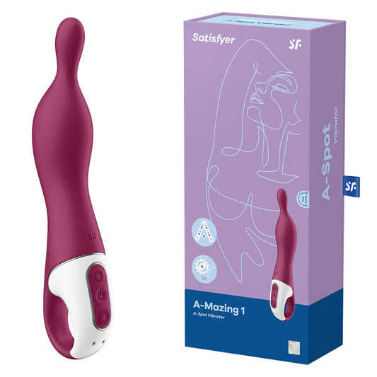 Satisfyer A-Mazing 1 - Berry USB Rechargeable Vibrator - Just for you desires