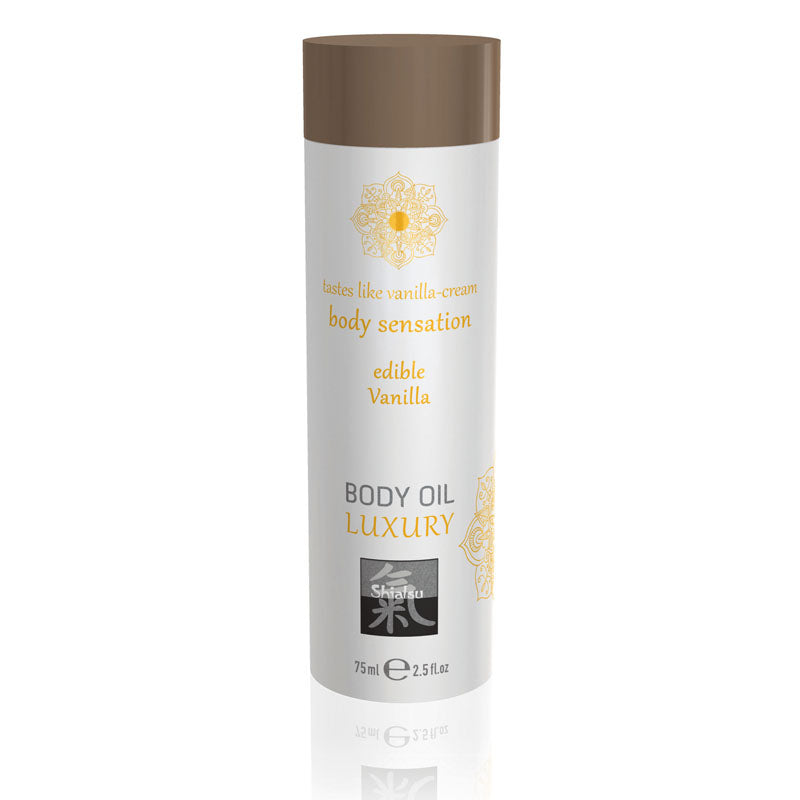 SHIATSU Edible Body Oil - Luxury - Vanilla Flavoured - 75 ml - Just for you desires