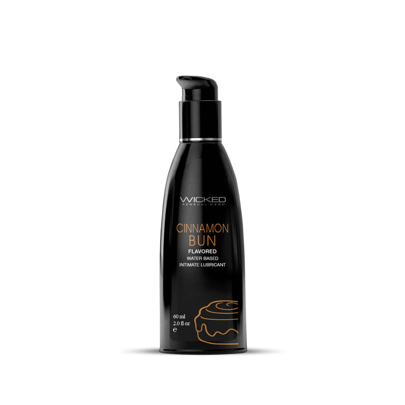 Wicked Aqua Cinnamon Bun - Cinnamon Bun Flavoured Water Based Lubricant - 60 ml (2 oz) Bottle - Just for you desires