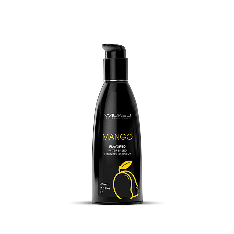 Wicked Aqua Mango - Mango Flavoured Water Based Lubricant - 60 ml (2 oz) Bottle - Just for you desires