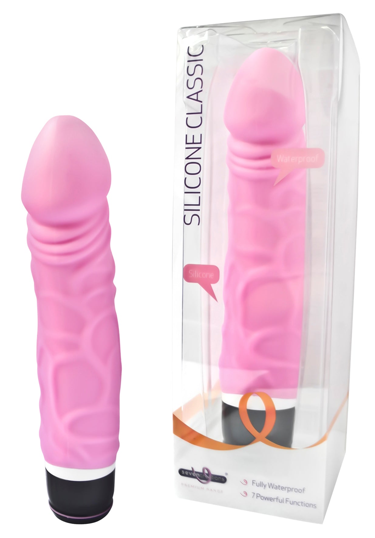 95617 - Silicone Classic Vibrator - Thick Veined - Just for you desires