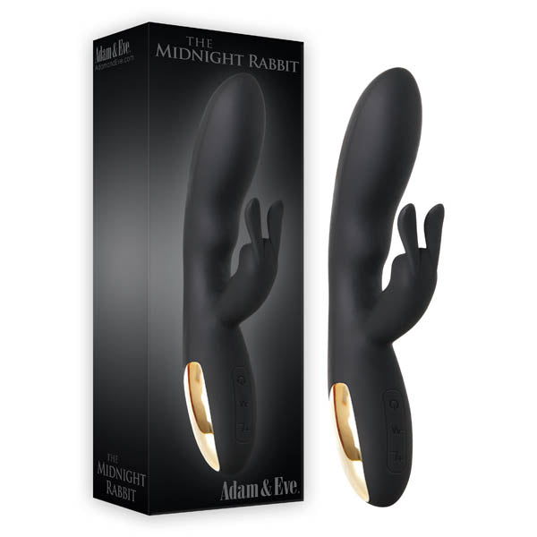 Adam & Eve The Midnight Rabbit - Black 20.3 cm (8'') Rabbit Vibrator - Just for you desires
