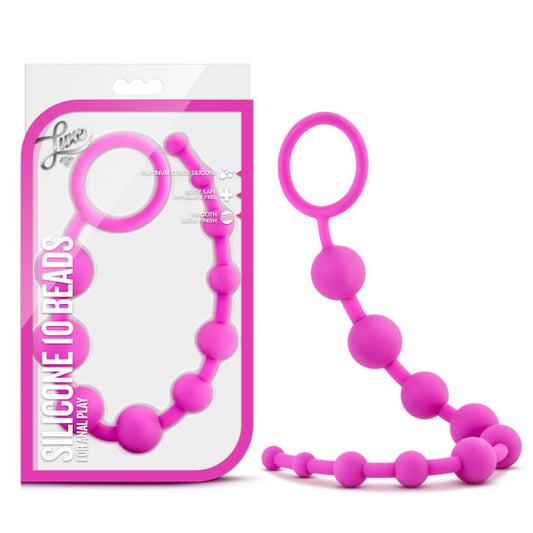 Luxe - Silicone 10 Beads - Pink 31.75 cm (12.5'') Anal Beads - Just for you desires