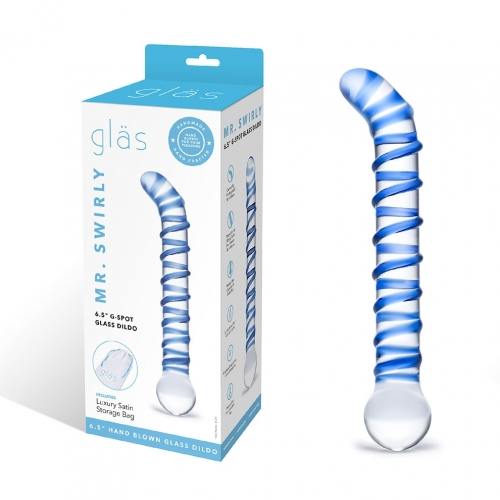 Mr. Swirly 6.5" G Spot Glass Dildo - Just for you desires