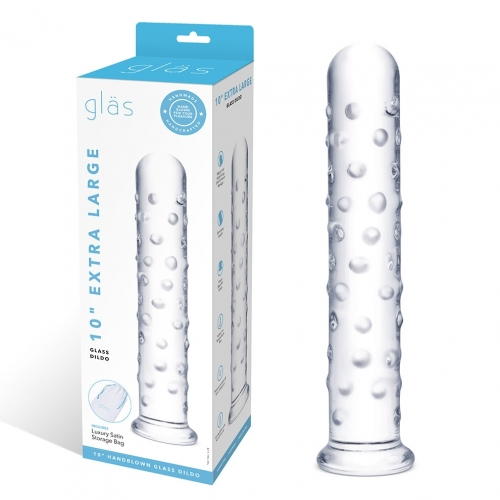 10" Extra Large Glass Dildo - Just for you desires