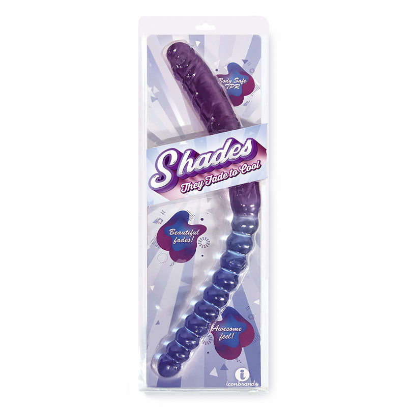Shades 17'' Jelly TPR Double Dong - Violet/Blue 44 cm Double Dong - Just for you desires
