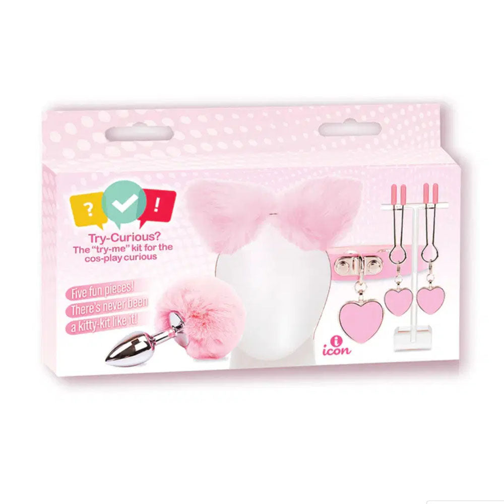 Try-Curious Kitty Kit - Pink Cosplay Kit - 5 Piece Set - Just for you desires