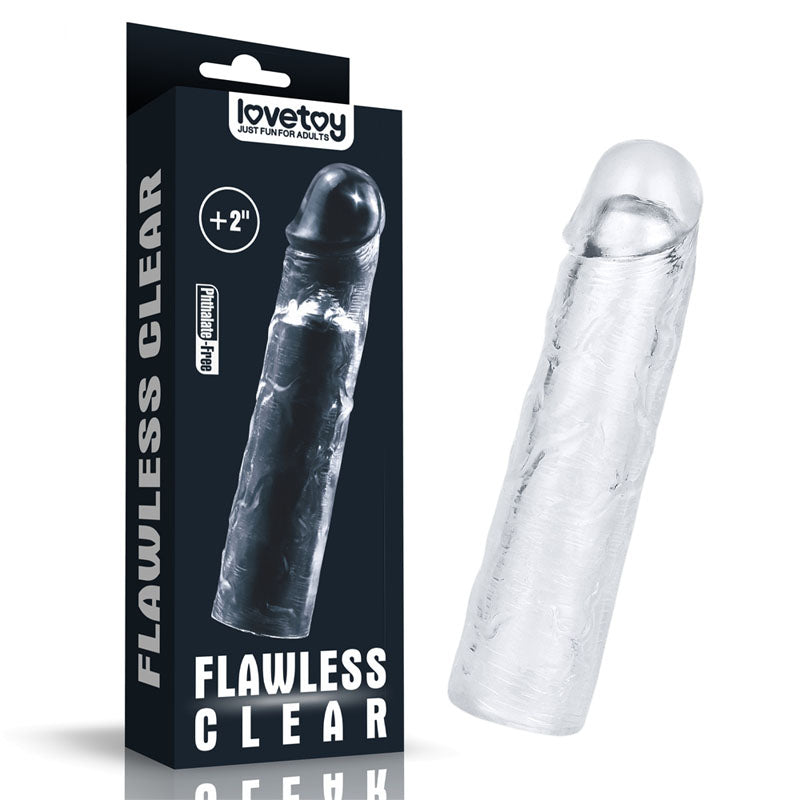 Flawless Clear Penis Sleeve 2'' - Clear 5 cm Penis Extender Sleeve - Just for you desires