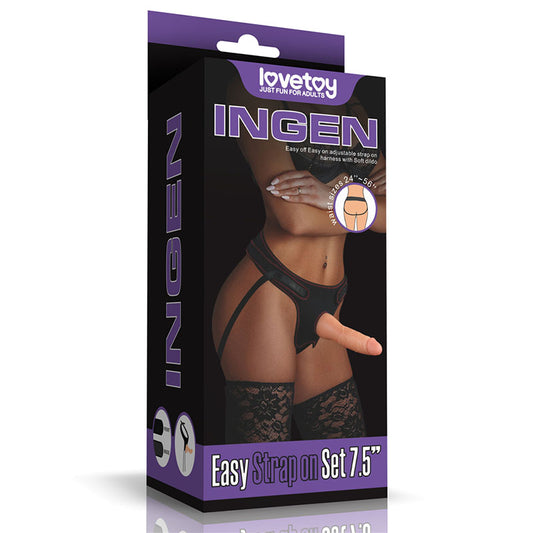 Ingen Easy Strap-On Set - Flesh 19 cm (7.5'') Strap-On - Just for you desires