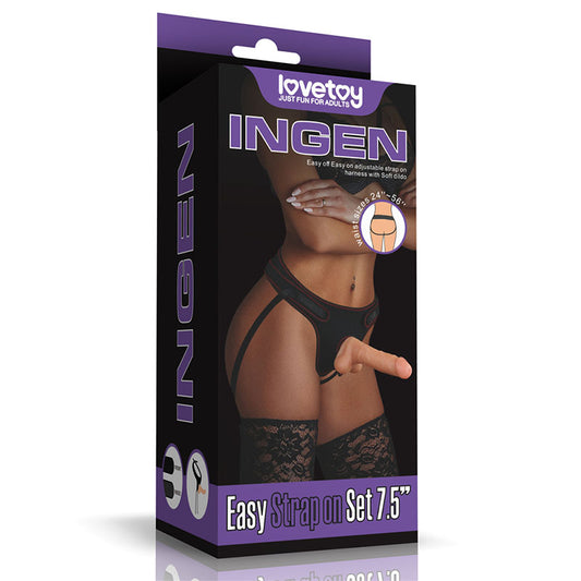 Ingen Easy Strap-On Set - Flesh 19 cm (7.5'') Strap-On - Just for you desires