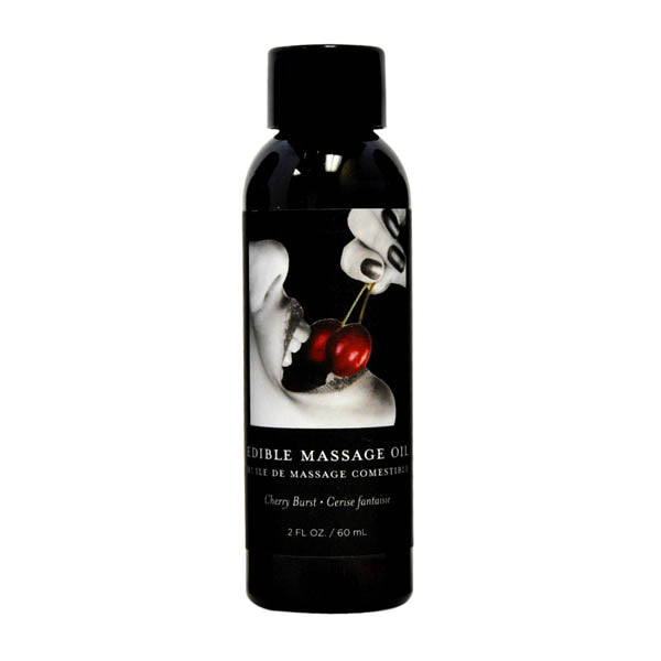 Edible Massage Oil - Cherry Burst Flavoured - 59 ml Bottle - Just for you desires