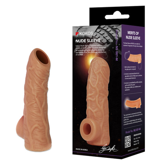 Kokos Nude Sleeve 1 - Flesh Penis Extension Sleeve - Just for you desires