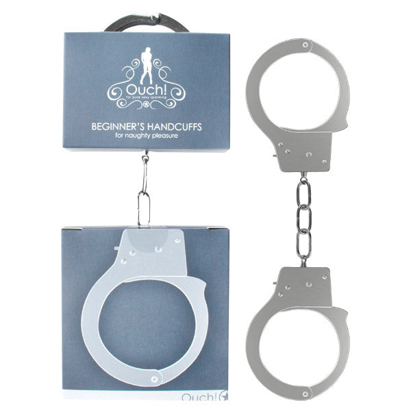 Ouch Beginner's Handcuffs - Metal Restraints - Just for you desires
