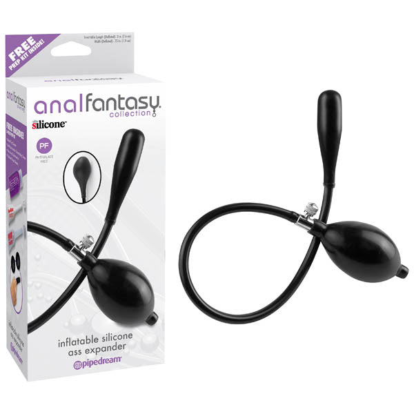 Anal Fantasy Collection Inflatable Silicone Ass Expander - Black Inflatable Anal Probe - Just for you desires