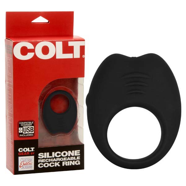 Colt Silicone Rechargeable Cock Ring Black - Just for you desires