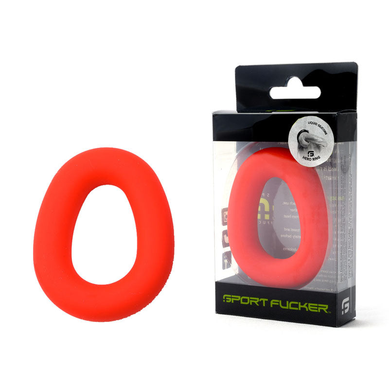 Sport Fucker Hero Ring - Red - Red Cock Ring - Just for you desires