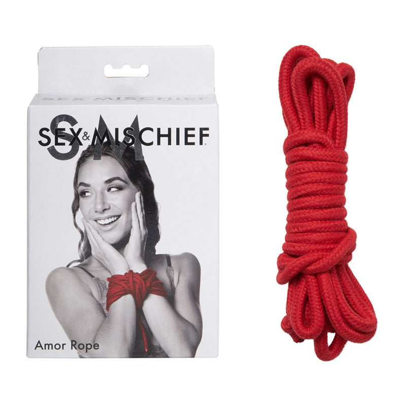 Sex & Mischief Amor Rope - 2 Red Bondage Ropes - 4.5 m Lengths - Just for you desires
