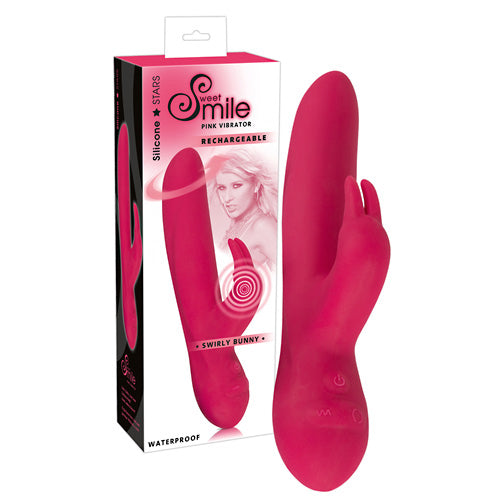 Smile Swirly bunny hot pink rechargeable rabbit - Just for you desires