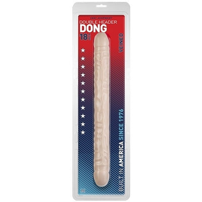 Dildos And Dongs Veined Double Header White 18""