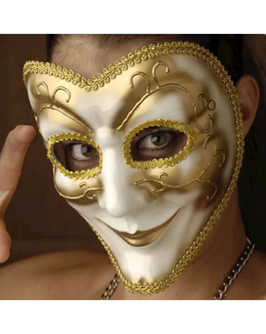 Venetian Style Mask with Smile - Just for you desires