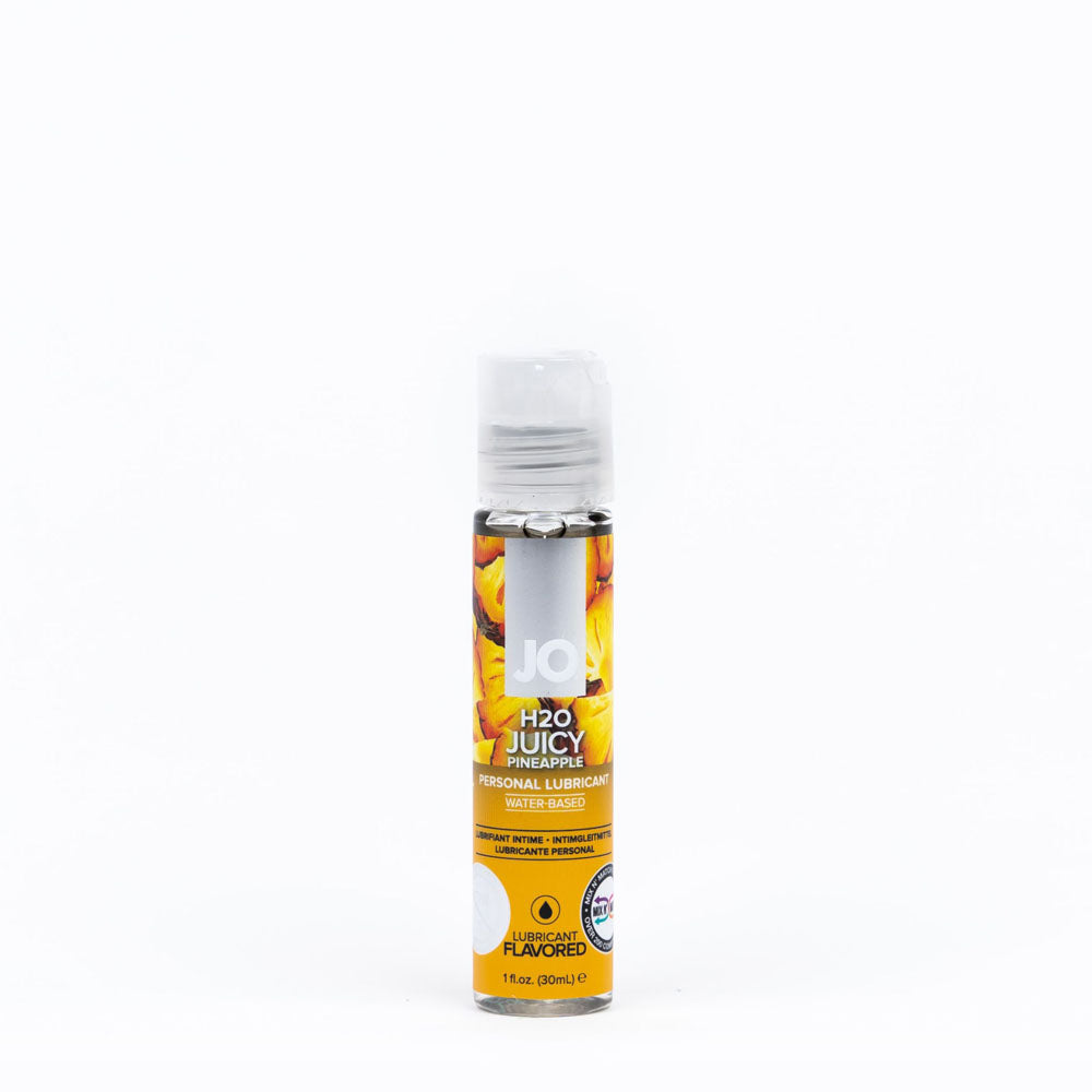 JO H2O Juicy Pineapple Lube - 30 mL - Pineapple Flavoured Water Based Lubricant - 30 ml Bottle - Just for you desires