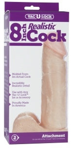 Vac U Lock Attachment Realistic Cock 8""