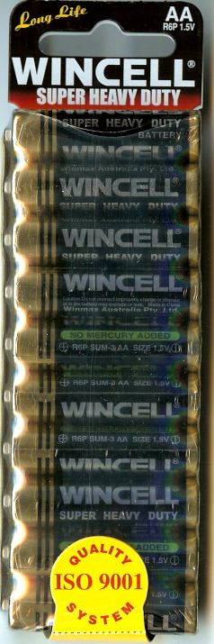 Wincell Super Heavy Duty AA Shrink 10Pk Battery - Just for you desires