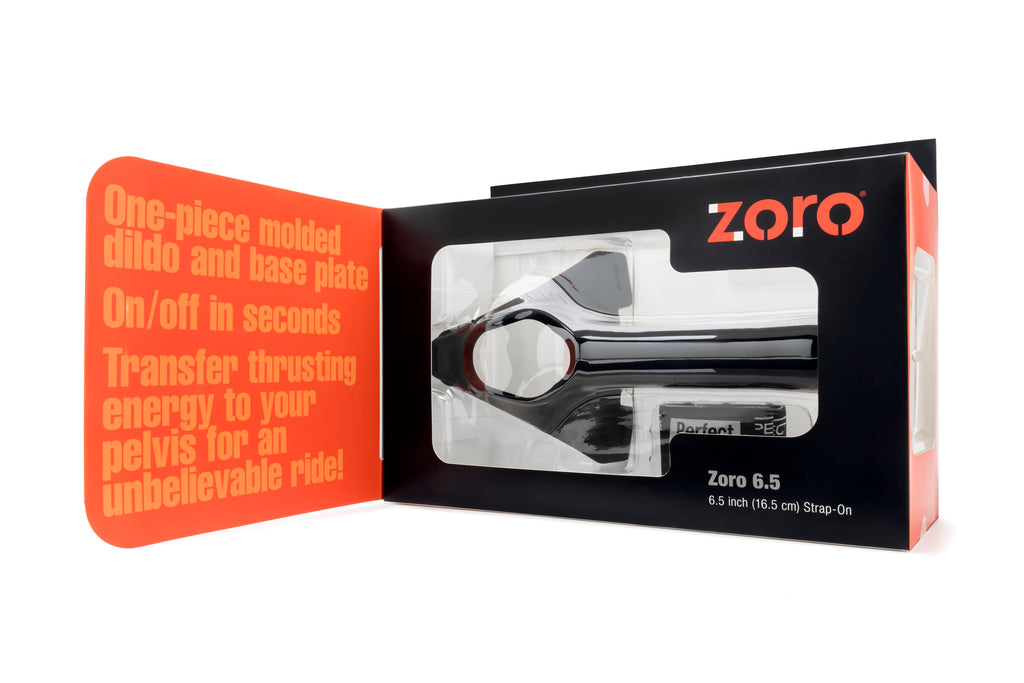 Zoro Strap-On 6.5in Black - Just for you desires