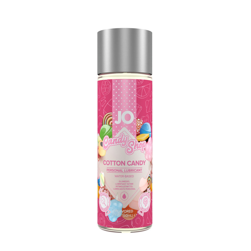 JO Candy Shop Cotton Candy Lube - 60 mL - Cotton Candy Flavoured Water Based Lubricant - 60 ml Bottle - Just for you desires