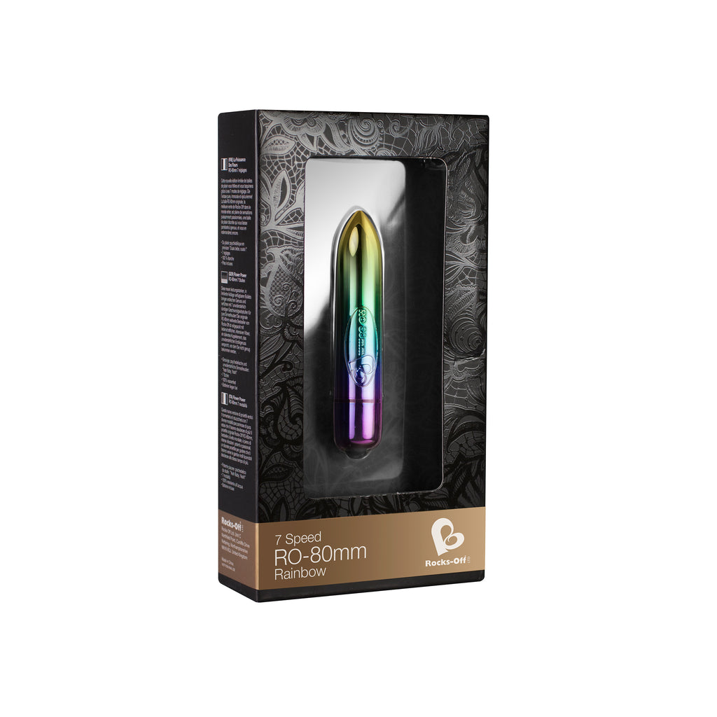 RO-80mm 7 Speed Rainbow Vibrating Bullet - Just for you desires