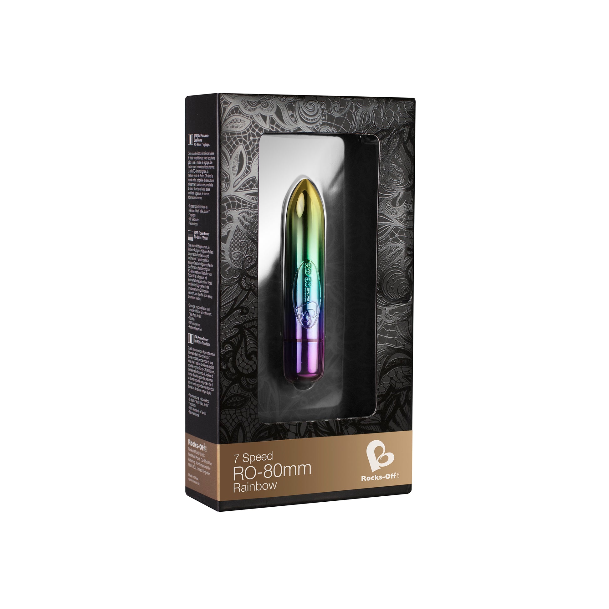 RO-80mm 7 Speed Rainbow Vibrating Bullet - Just for you desires