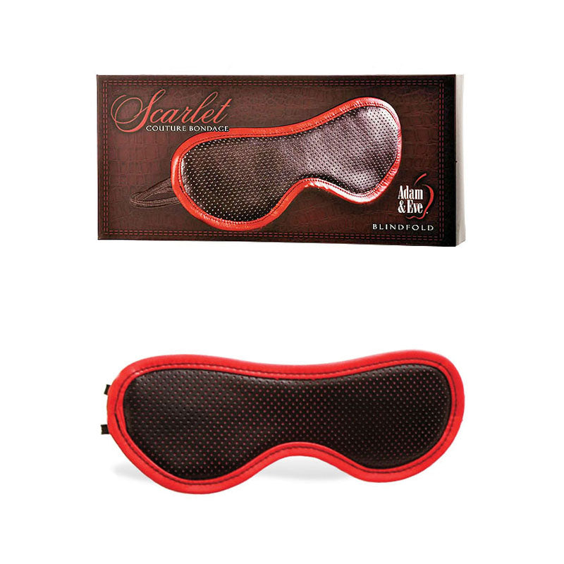 Adam & Eve Scarlet Couture Blindfold - Black/Red Blindfold - Just for you desires